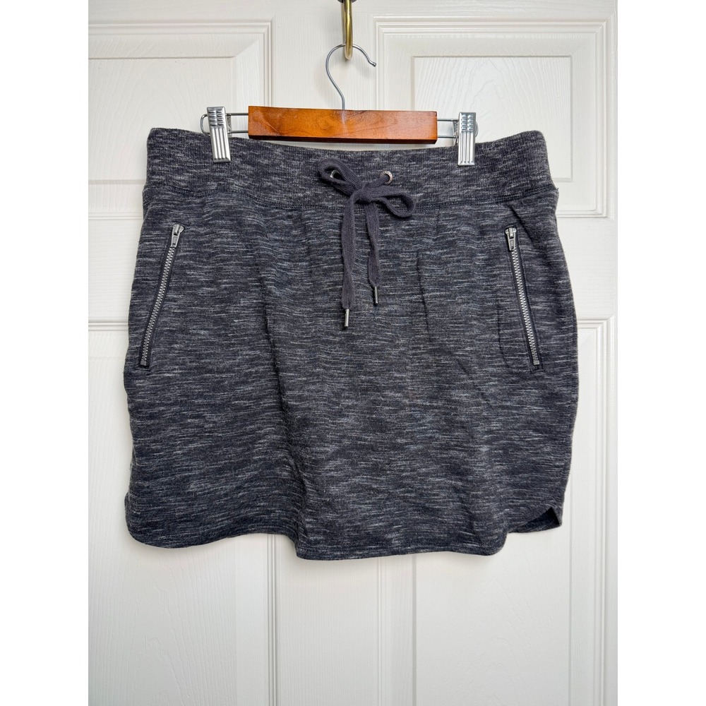 Green Tea Women Space Dye Active Skort Gray Zipper Pockets Size Small S/C